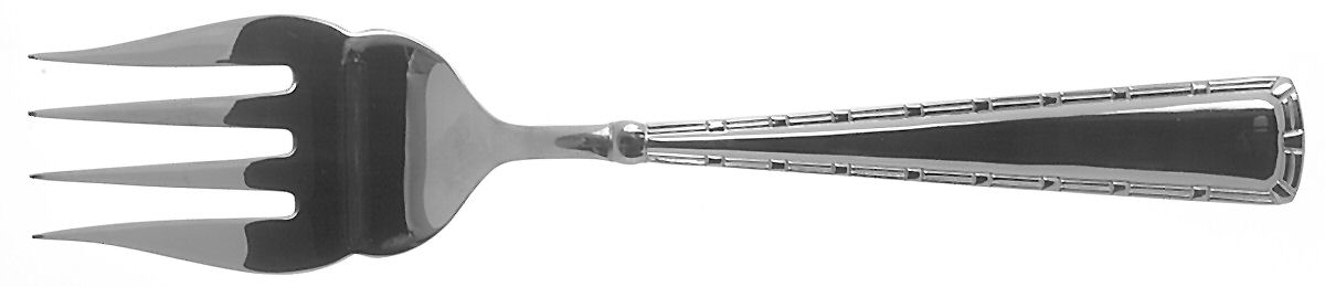 Portico (Stainless) Medium Solid Cold Meat Serving Fork by Wallace Silver-1