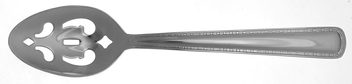 Twill (Stainless) Pierced Tablespoon (Serving Spoon) by Wallace Silver-1
