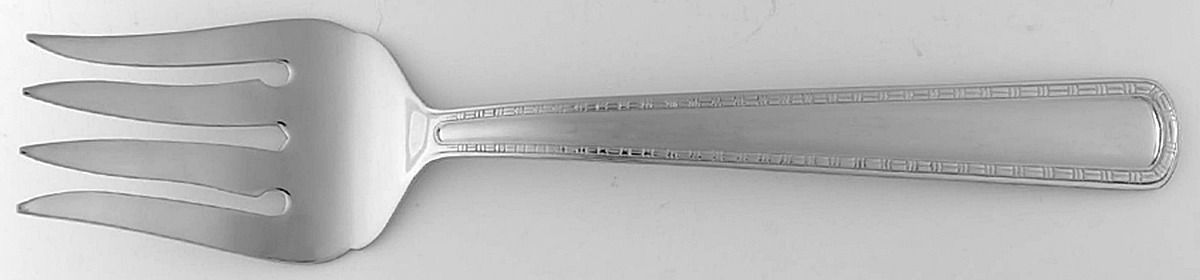 Twill (Stainless) Medium Solid Cold Meat Serving Fork by Wallace Silver-1