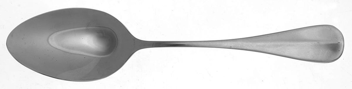 Continental Baquette-Baquette II (Stainless) Dessert/Oval Soup Spoon by Wallace Silver-1