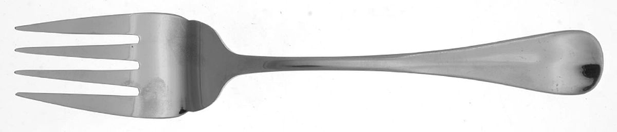 Continental Baquette-Baquette II (Stainless) Medium Solid Cold Meat Serving Fork by Wallace Silver-1