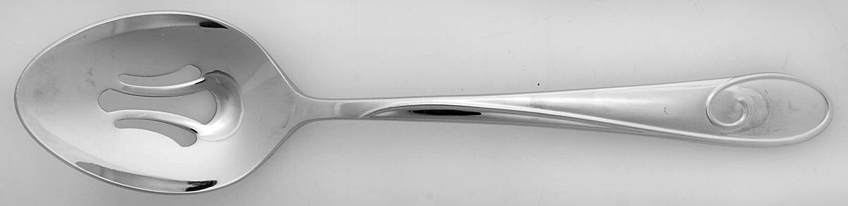 Ballet Ribbon (Stainless) Pierced Tablespoon (Serving Spoon) by Waterford-1