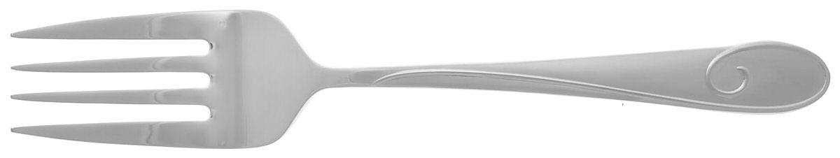 Ballet Ribbon-Matte (Stainless) Large Solid Cold Meat Serving Fork by Waterford-1