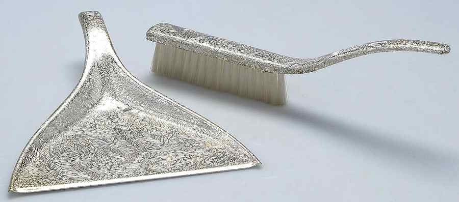 Silverplate Hollowware Table Crumber & Brush Set by WMF Flatware-1