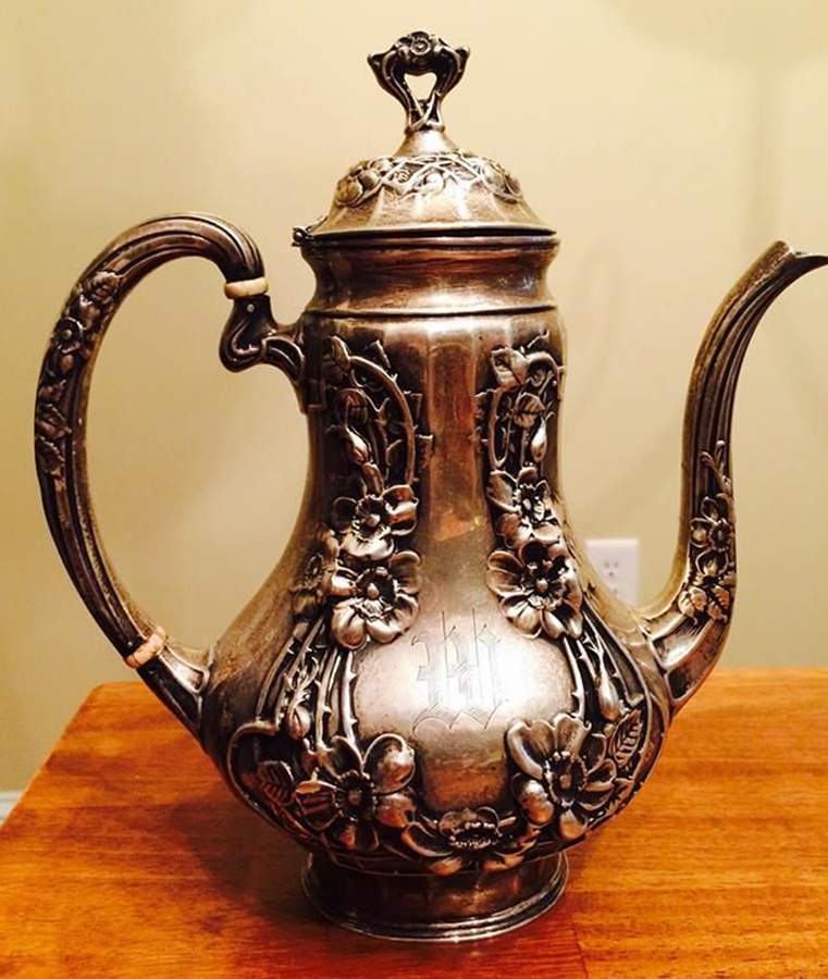 1400 (Sterling, Hollowware) Coffee Pot by Wallace Silver-1