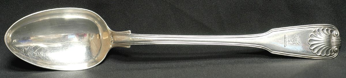 WME1 (Sterling) Large Solid Dressing Spoon by William Eaton-1