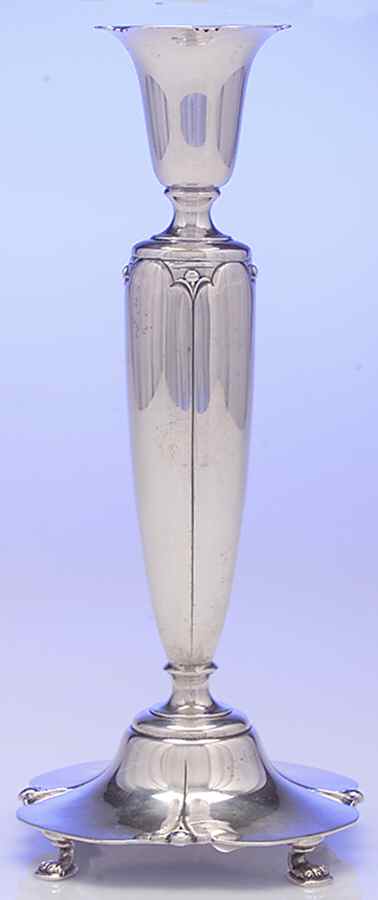 Lotus (Sterling, Hollowware, Scallop Base) 10" Candlestick by Watson-1