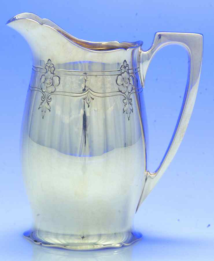 Antique (Strl, Hollow, Floral) Creamer by Wallace Silver-1