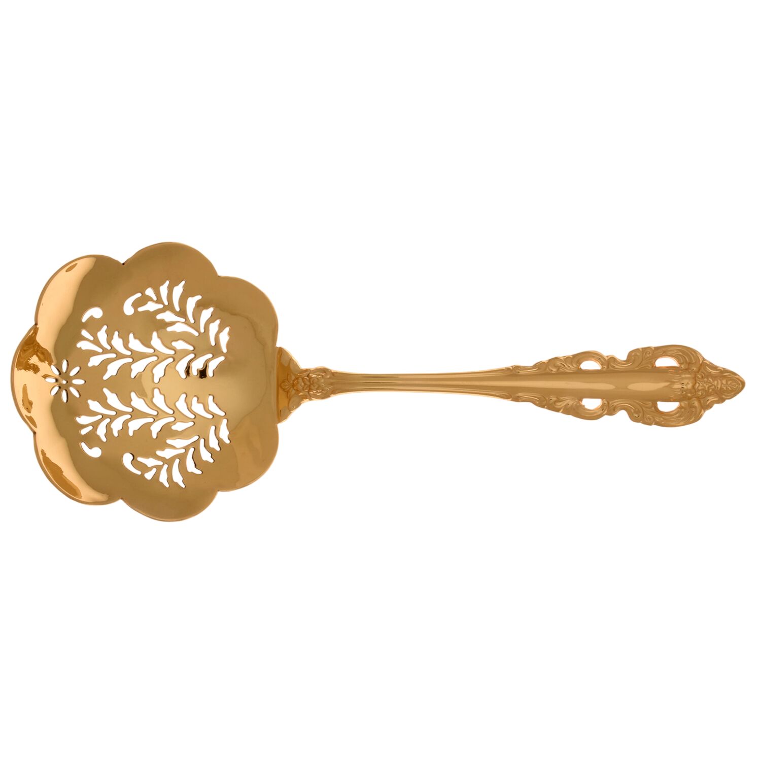 Antique Baroque (Gold Electroplate) Pea Spoon Stainless Large HC by Wallace Silver-1