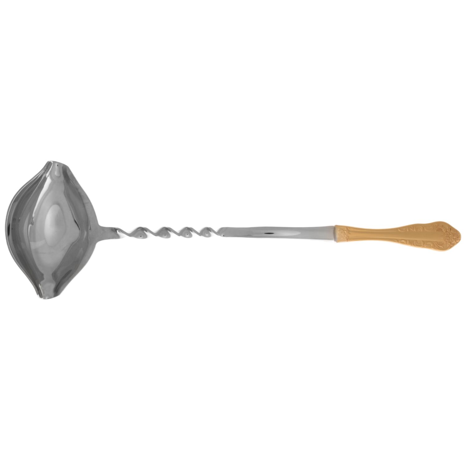 Antique Baroque (Gold Electroplate) Punch Ladle with Stainless Bowl HC by Wallace Silver-1