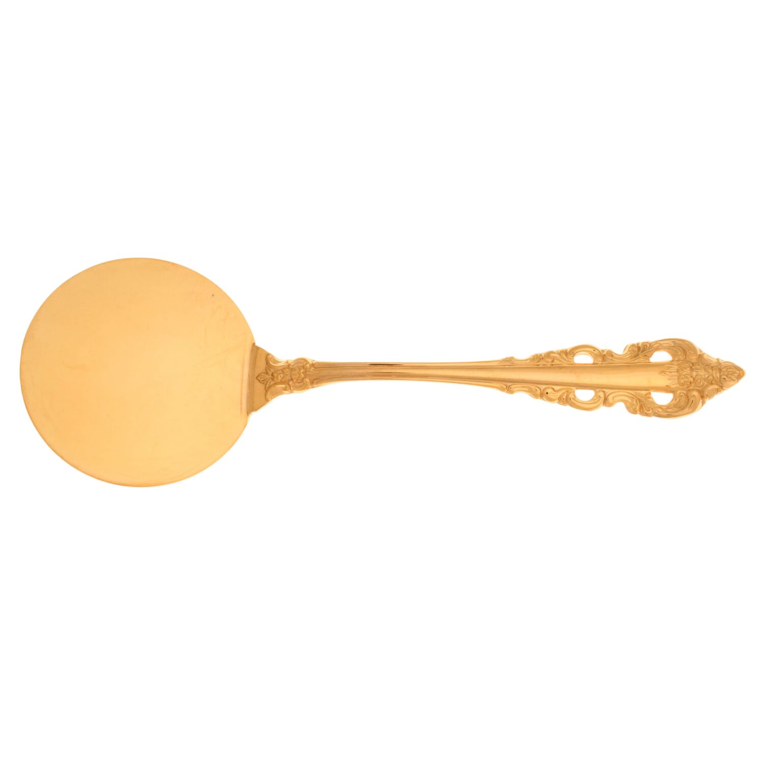Antique Baroque (Gold Electroplate) Hot Cake Server Solid Stainless HC by Wallace Silver-1