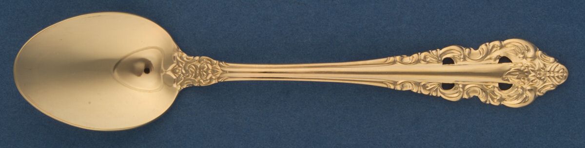 Antique Baroque (Gold Electroplate) Place/Oval Soup Spoon by Wallace Silver-1