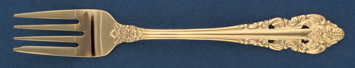 Antique Baroque (Gold Electroplate) Individual Salad Fork by Wallace Silver-1