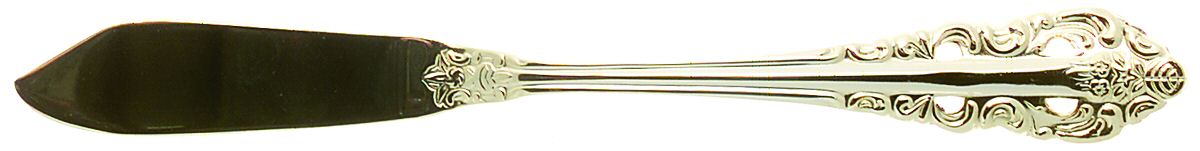Antique Baroque (Gold Electroplate) Flat Handle Master Butter Knife by Wallace Silver-1