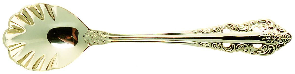 Antique Baroque (Gold Electroplate) Sugar Shell Spoon by Wallace Silver-1