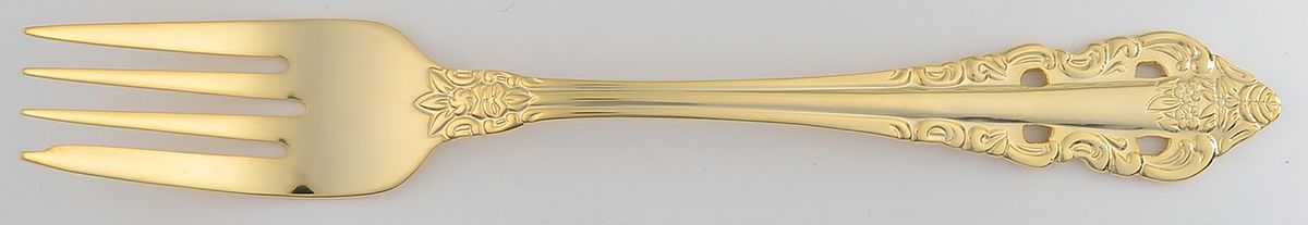 Antique Baroque (Gold Electroplate) Individual Salad Fork by Wallace Silver-1