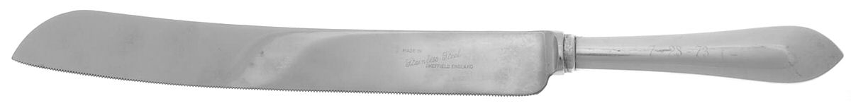Sterling Flatware Wedding Cake Knife with Stainless Blade by Webster Co-1
