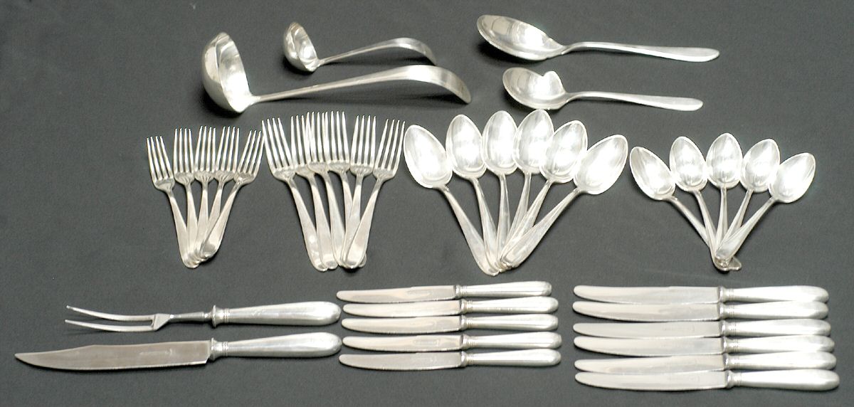 WLN18 (Silverplate) 39 Piece Set by Wellner (Germany)-1
