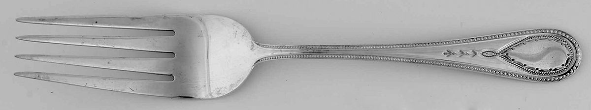 Hester Bateman (Sterling) Medium Solid Cold Meat Serving Fork by Wallace Silver-1