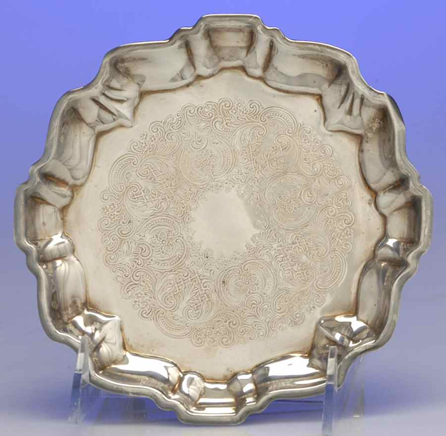 1525 (Silverplate, Hollowware) 6" Round Tray by Wallace Silver-1