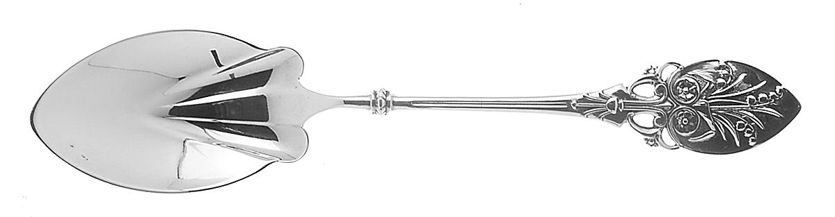Lily (Sterling, 1870, Pierced Handle) Ice Cream Spoon Individual by Whiting Manf Co-1