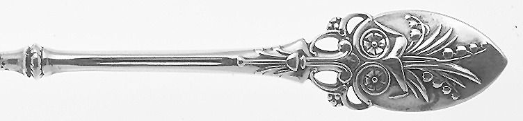 Lily (Sterling, 1870, Pierced Handle) Solid Nut Pick by Whiting Manf Co-1