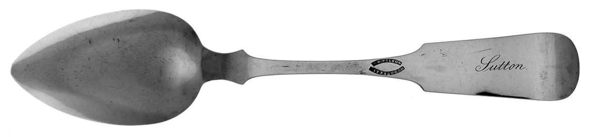 Coin Silver Flatware Tablespoon (Serving Spoon) by W.W. Wilson-2