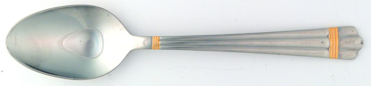 Golden Apollo (Stn, Go Acc, Rib Front Only) Tablespoon (Serving Spoon) by Wallace Silver-1