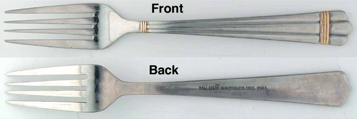 Golden Apollo (Stn, Go Acc, Rib Front Only) Fork by Wallace Silver-1