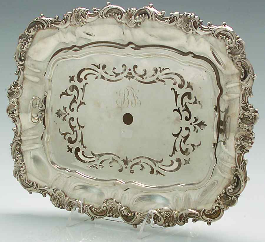 3334 (Sterling, Hollowware) (2 Pc)  Asparagus Serving Tray & Strainer by Whiting Manf Co-1
