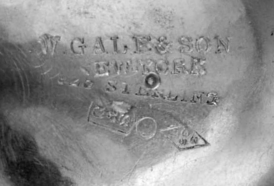 Medallion (Sterling, Hollowware) Footed Ewer/Pitcher by William Gale & Son-4