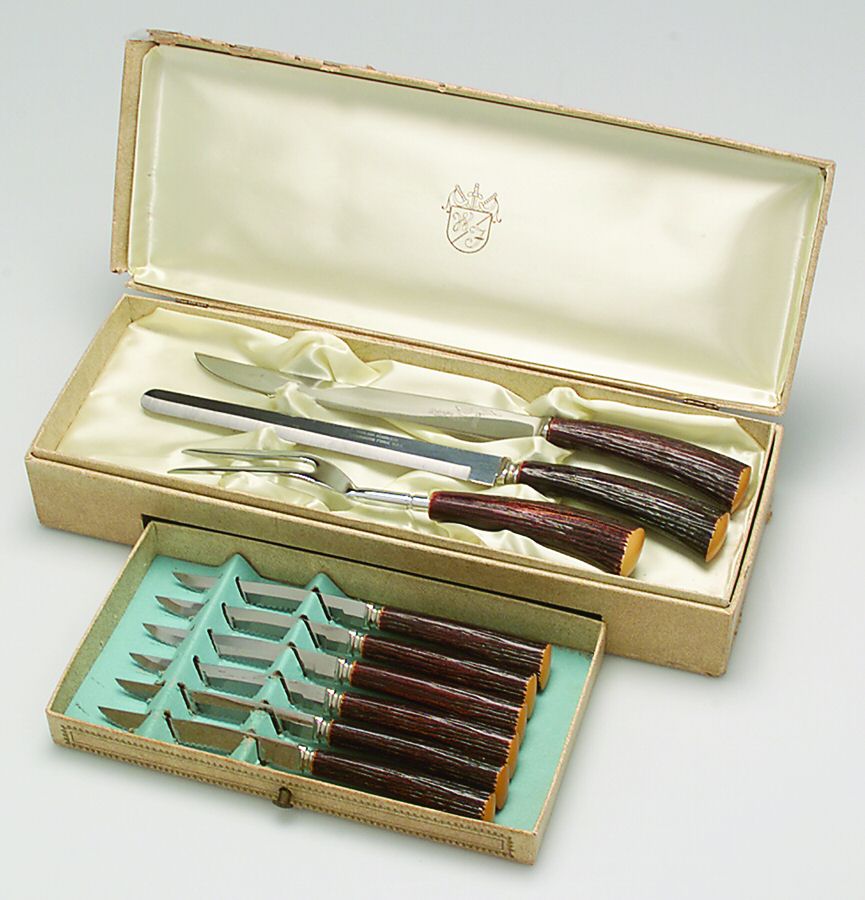 WAF19 (Stainless) 9pc Carving Set (6 Steaks,Carving Set,Ham Knife) by Washington Forge-1