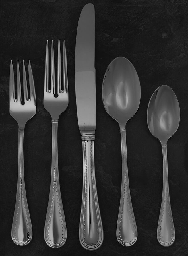 Grosgrain (Stainless) 5 Piece Place Setting by Wedgwood Silver-1