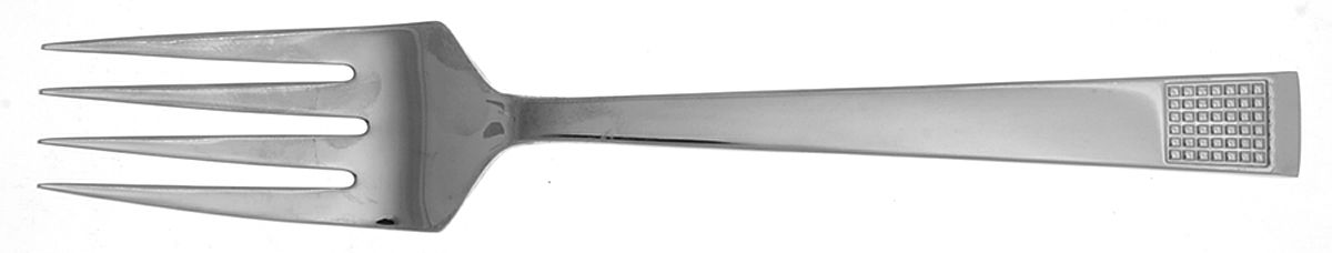 Blanc Sur Blanc (Stainless) Medium Solid Cold Meat Serving Fork by Wedgwood Silver-1