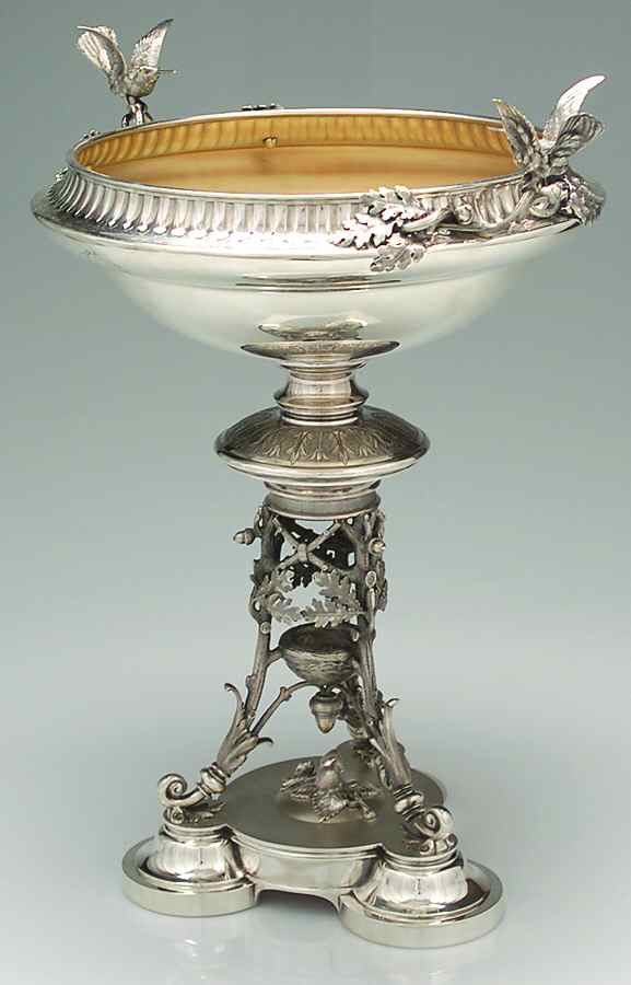 Bird (Sterling, Hollowware) Centerpiece/Fruit Stand by John R Wendt-1