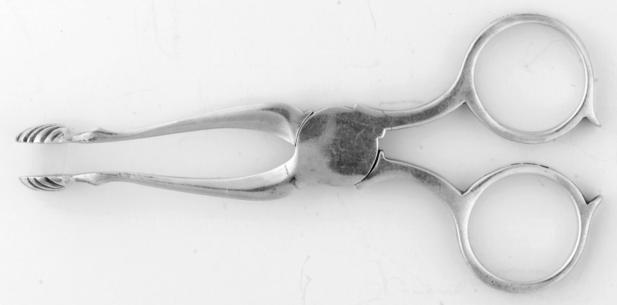 WYW1 (Sterling) Sugar Tongs Small with Shell Tips by Wakely & Wheeler-1
