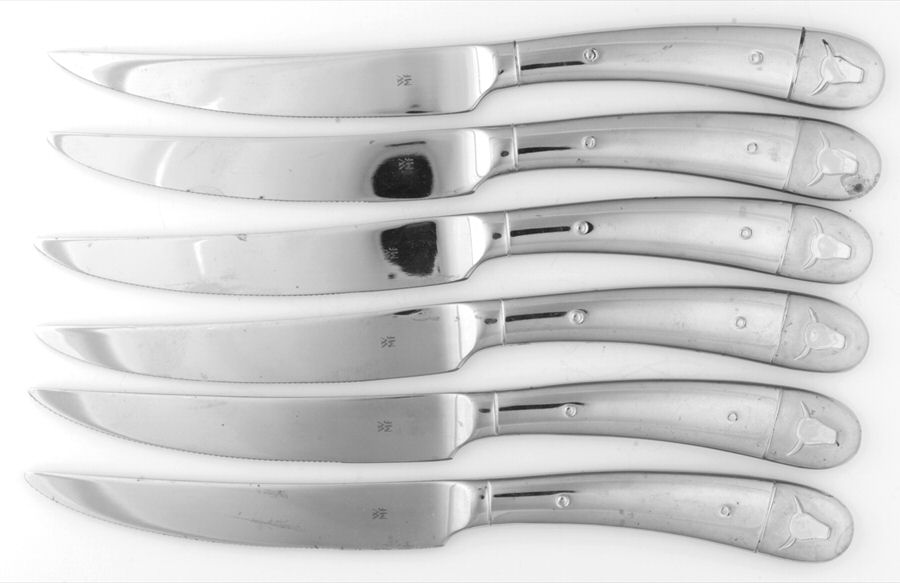 WMF126 (Stainless) (Set of 6) Individual Steak Knives & Case by WMF Flatware-1