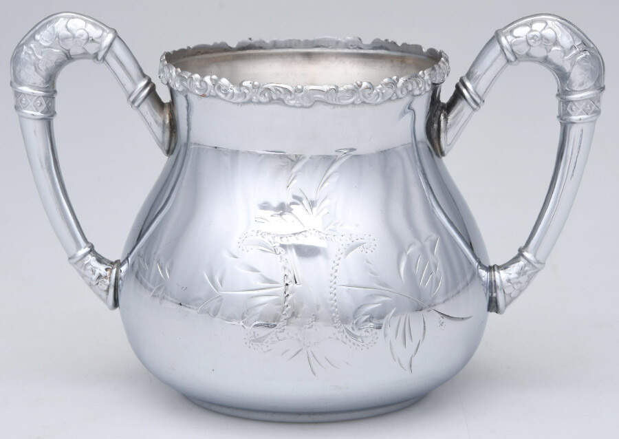 183 (Silverplate, Hollowware) Sugar Bowl No Lid by Waltham Silver Co-1