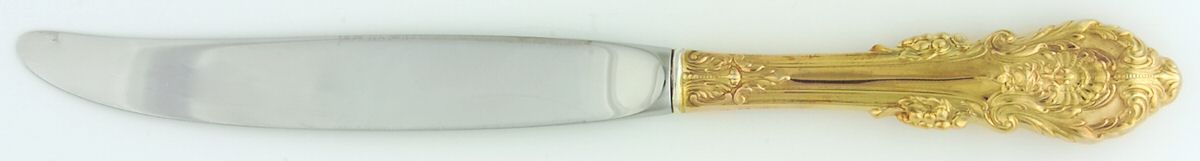 Golden Sir Christopher (Strlng, Gold) Modern Hollow Knife by Wallace Silver-1