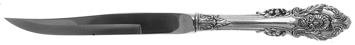 Golden Sir Christopher (Strlng, Gold) Individual Steak Knife w/Bevel Blade by Wallace Silver-1