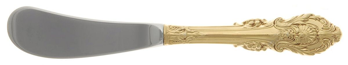 Golden Sir Christopher (Strlng, Gold) Butter Spreader Hollow Hdl-Paddle/Stainless Blade by Wallace Silver-1