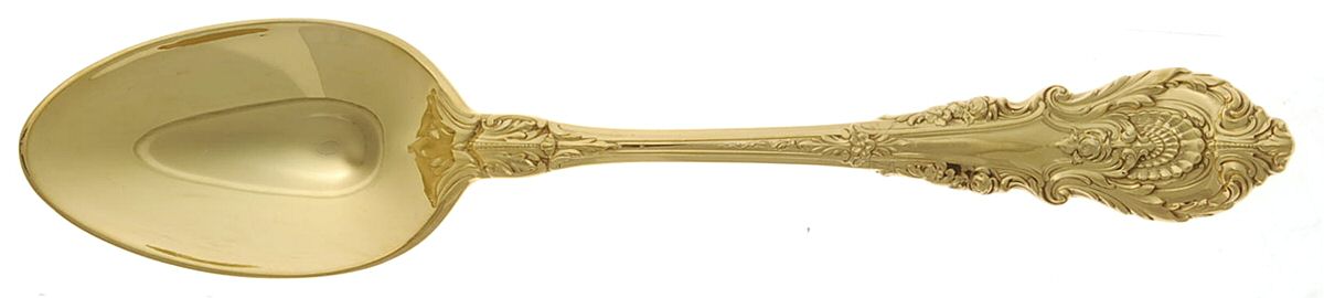 Golden Sir Christopher (Strlng, Gold) Tablespoon (Serving Spoon) by Wallace Silver-1