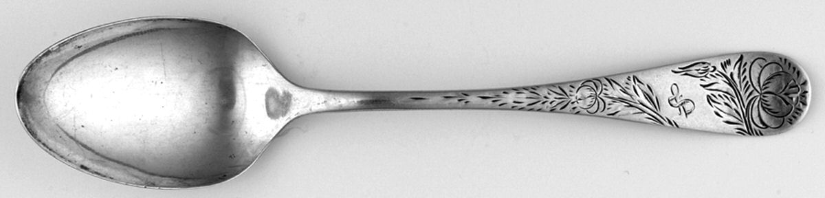 WAS161 (Sterling) Monogram Teaspoon by Wallace Silver-1