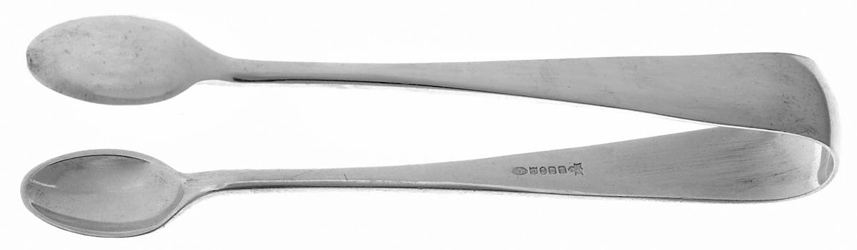 WMT19 (Silverplate) Sugar Tongs by Wm Hutton & Sons-1