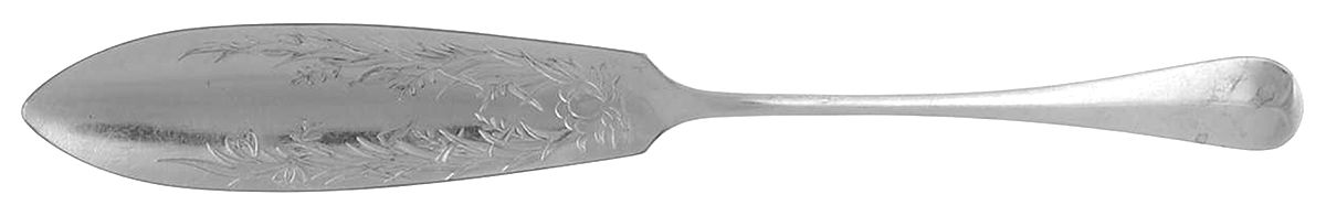 WMT21 (Silverplate) Bright Cut Individual Solid Fish Knife by Wm Hutton & Sons-1