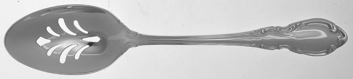 Lafayette (Silverplate) Pierced Tablespoon (Serving Spoon) by Wallace Silver-1