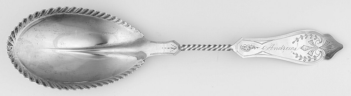 WDS34 (Coin) Vegetable Serving Spoon (Solid) by Whiting Manf Co-1