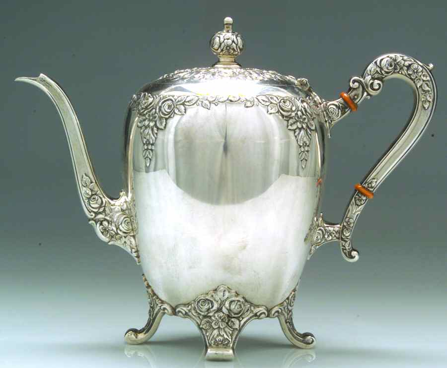 Normandie (Sterling, Hollowware) Coffee Pot by Wallace Silver-1