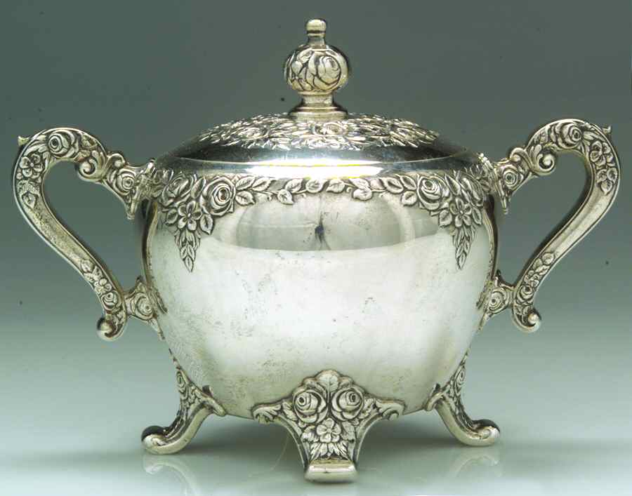 Normandie (Sterling, Hollowware) Sugar Bowl & Lid by Wallace Silver-1