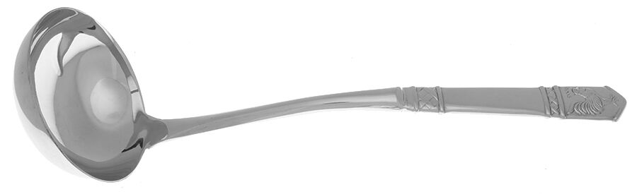 Rooster (Stainless) Soup Ladle with Stainless Bowl HC by Wallace Silver-1